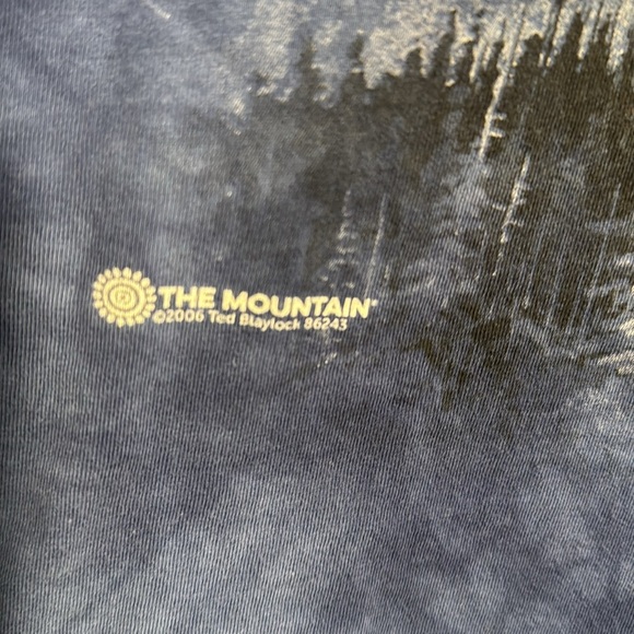 The mountain Blue Graphic T-Shirt with Eagle Flag XXL Patriotic Fourth of July - Picture 3 of 9